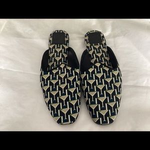 Tory Burch satin mules